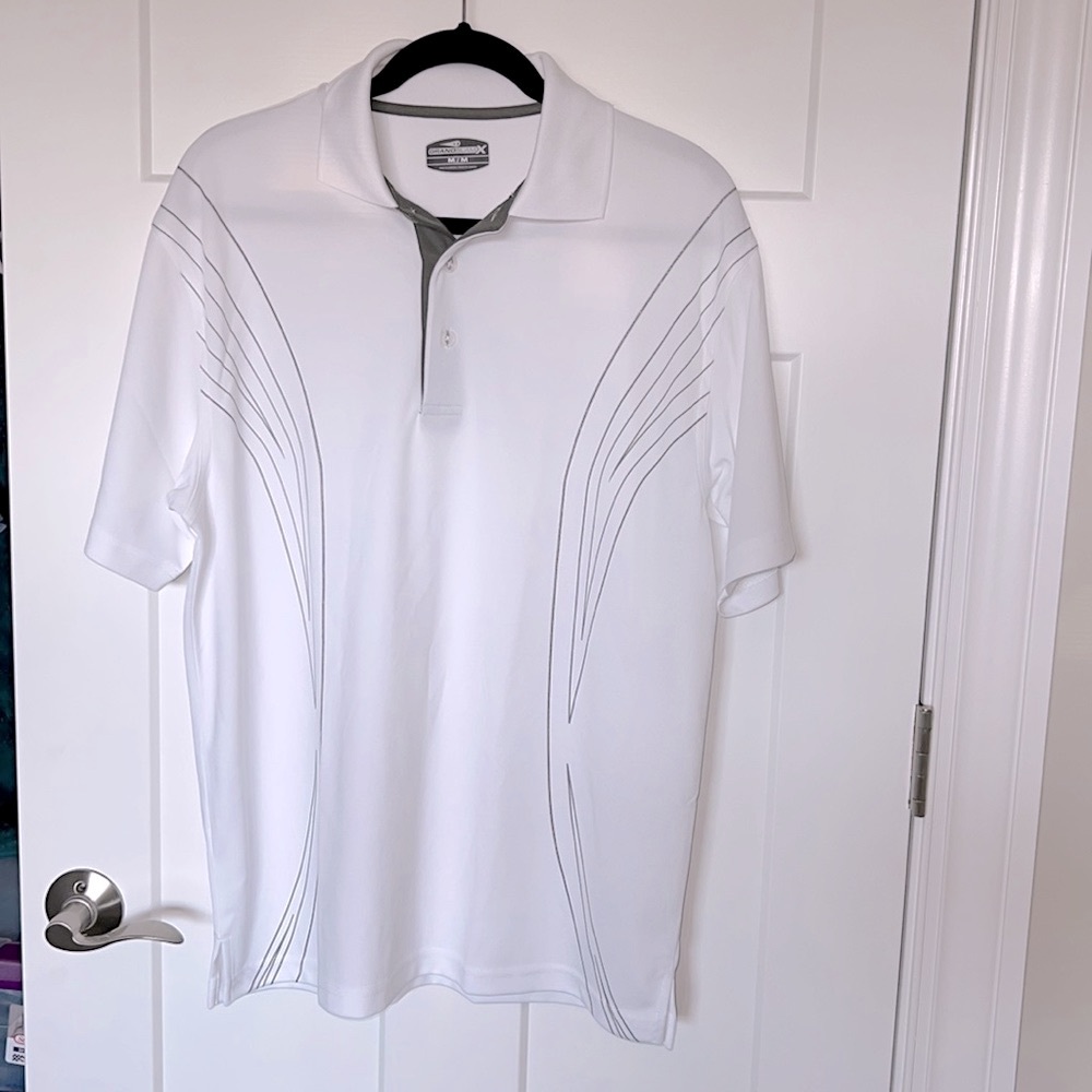 Gray Stripe Detail Polo
